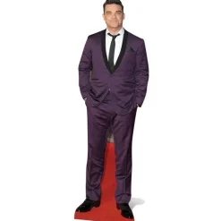 Robbie Williams Purple Suit Cardboard Cutout - 185Cm X 57Cm
