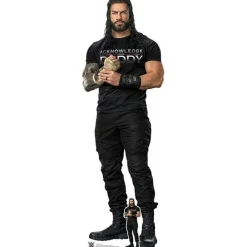 Roman Reigns Black Outfit Wwe Cardboard Cutout - 175Cm X 68Cm