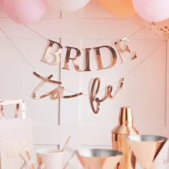 Rose Gold 'Bride To Be' Paper Banner - 1.5M