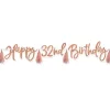 Rose Gold Happy Birthday Add-An-Age Banner - 2.74M
