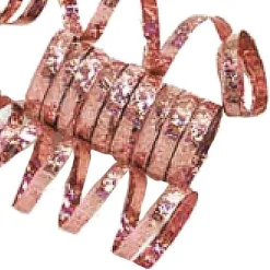 Rose Gold Holographic Streamers - 10 Coils