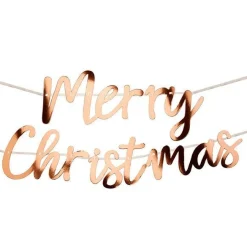 Rose Gold Merry Christmas Bunting - 2M