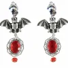 Ruby Bat Earrings