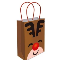 Rudolph Medium Paper Gift Bag - 22Cm