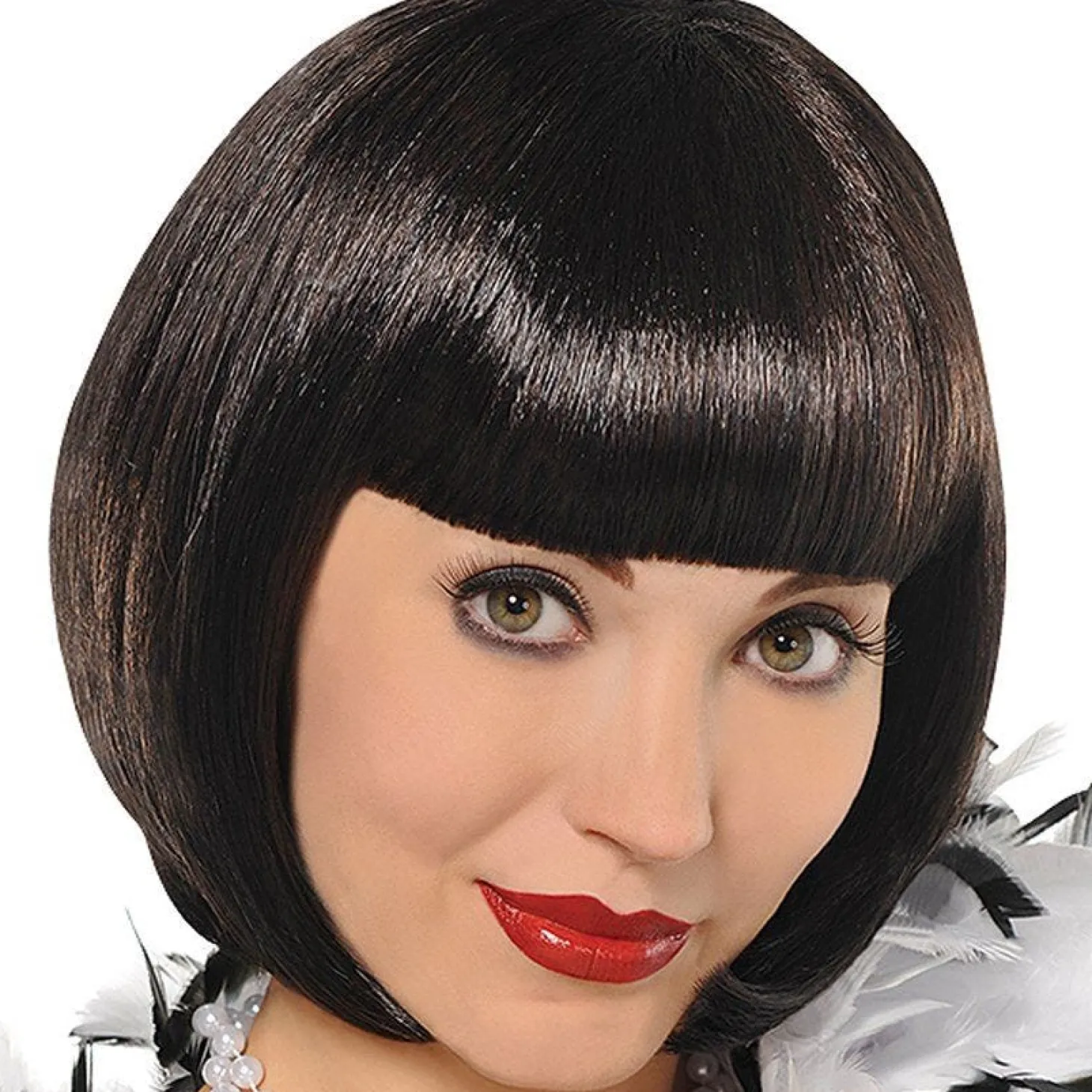 20S Black Flapper Wig