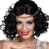 20S Black Wig With Headband
