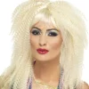 80S Blonde Crimped Wig