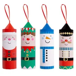 Santa & Friends Pull Pop Crackers - 16Cm (4Pk)