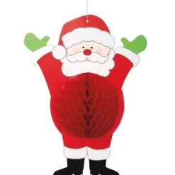 Santa Honeycomb Hanging Decoration - 35Cm