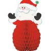 Santa Mini Honeycomb Decorations - 15Cm (4Pk)