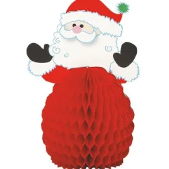 Santa Mini Honeycomb Decorations - 15Cm (4Pk)