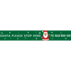 Santa Please Stop Here Paper Door Banners - 1M (3Pk)