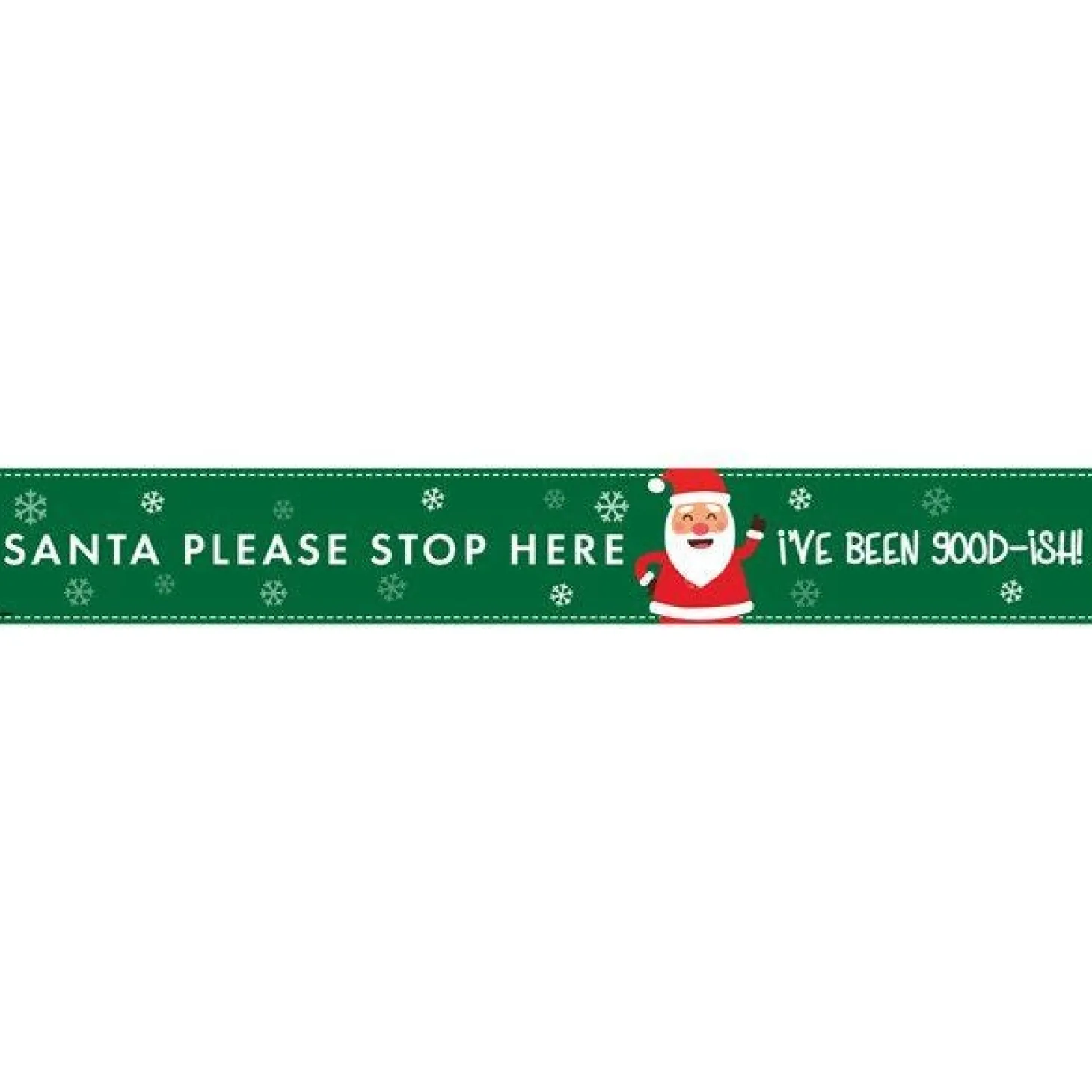 Santa Please Stop Here Paper Door Banners - 1M (3Pk)