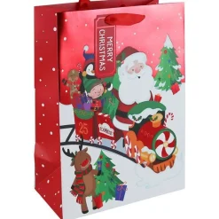 Santa Train Extra Large Gift Bag - 45.5Cm X 33Cm