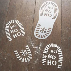 Santa's Footprint Christmas Stencils (2Pk)
