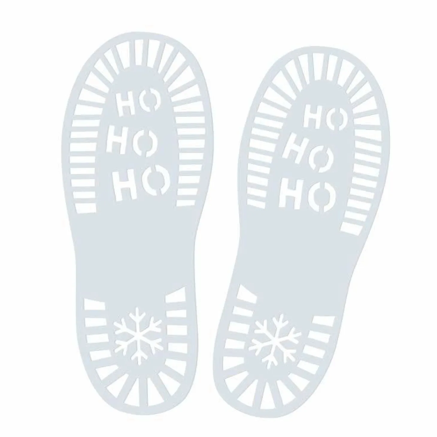 Santa's Footprint Christmas Stencils (2Pk)