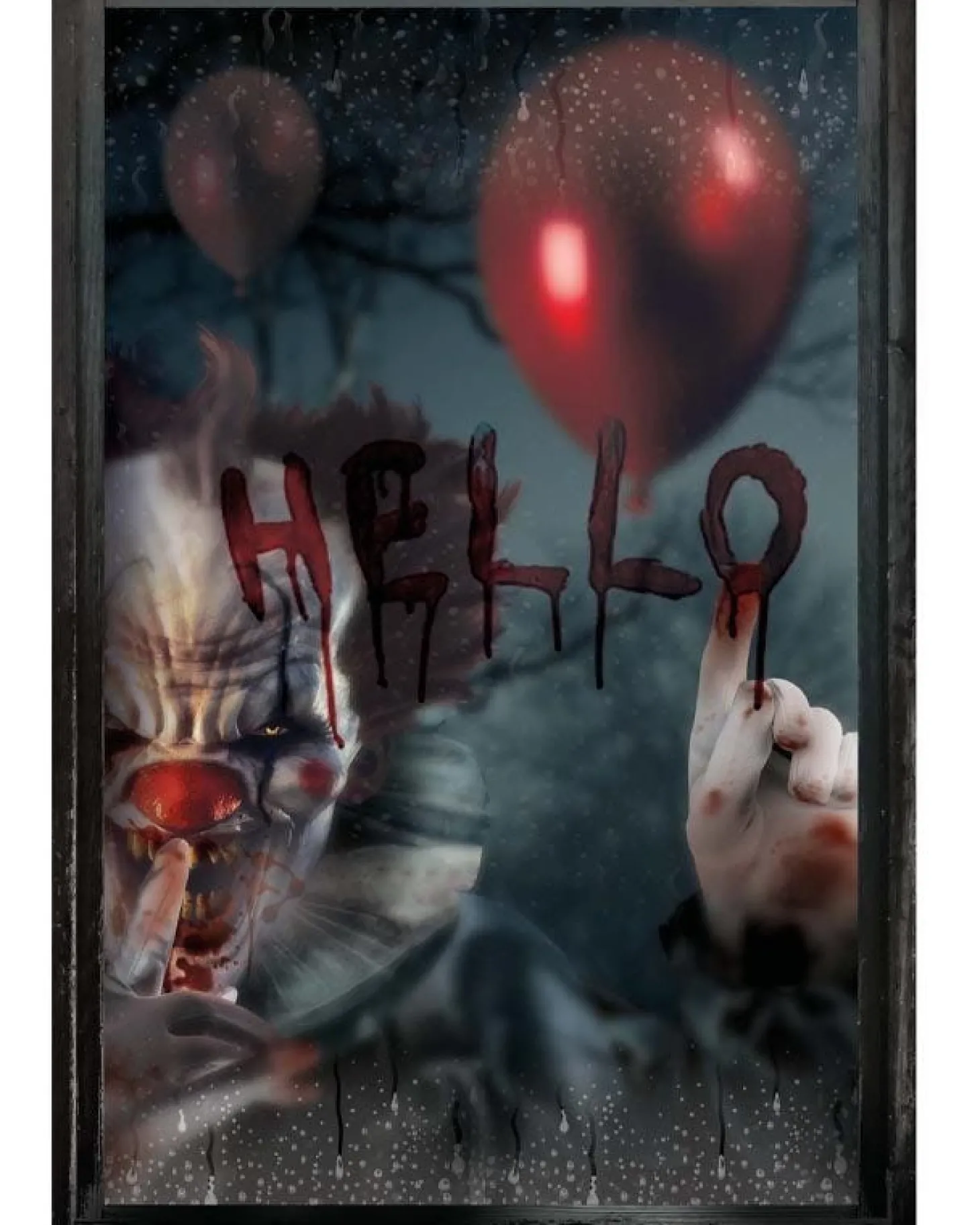 Scary Clown Window Decoration