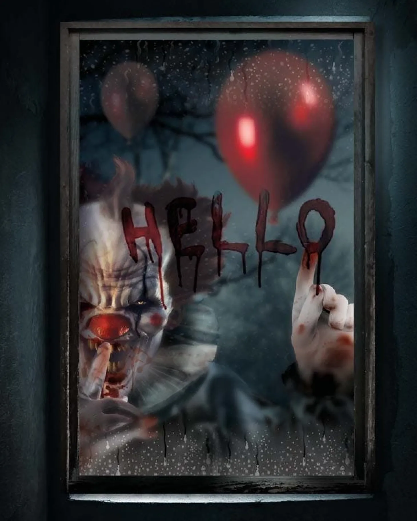 Scary Clown Window Decoration