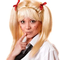 School Girl Pigtail Wig - Blonde