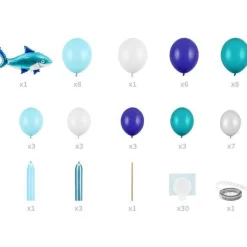 Shark Balloon Arch Garland - 42 Balloons