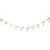 She Said Yaaas Rose Gold Heart Paper Garland - 2M