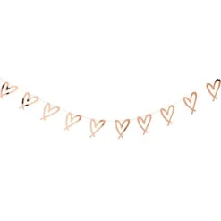 She Said Yaaas Rose Gold Heart Paper Garland - 2M