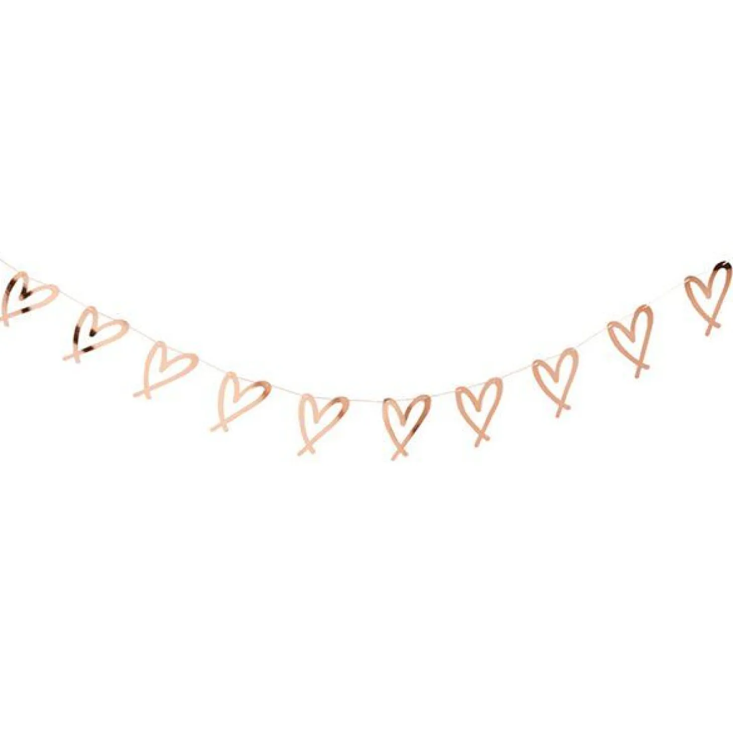 She Said Yaaas Rose Gold Heart Paper Garland - 2M