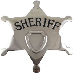 Sheriff Metal Badge - 6Cm