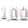 Silver 100 Standing Balloon Kit - 30" Foil