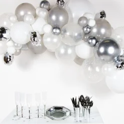 Silver Balloon Arch Garland Diy Kit - 66 Balloons