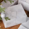 Silver Foiled Snowflake Christmas Wrapping Paper Kit