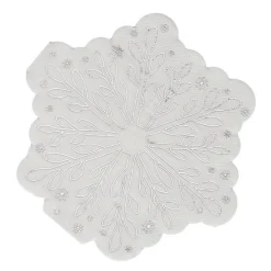 Silver Foiled Snowflake Shaped Paper Napkins (16Pk)