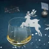 Silver Glitter Reindeer Glass Decoration (10Pk)