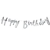 Silver 'Happy Birthday' Paper Banner - 1.5M