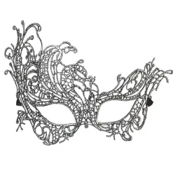 Silver Lace Masquerade Mask