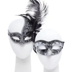 Silver Masquerade Masks For Couples