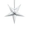Silver Paper Star Decoration - 30Cm