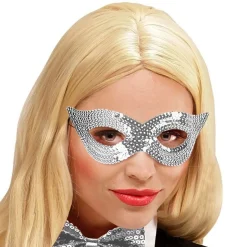 Silver Sequin Mask