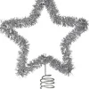 Silver Tinsel Tree Topper