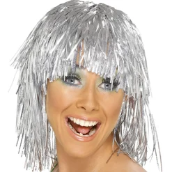 Silver Tinsel Wig