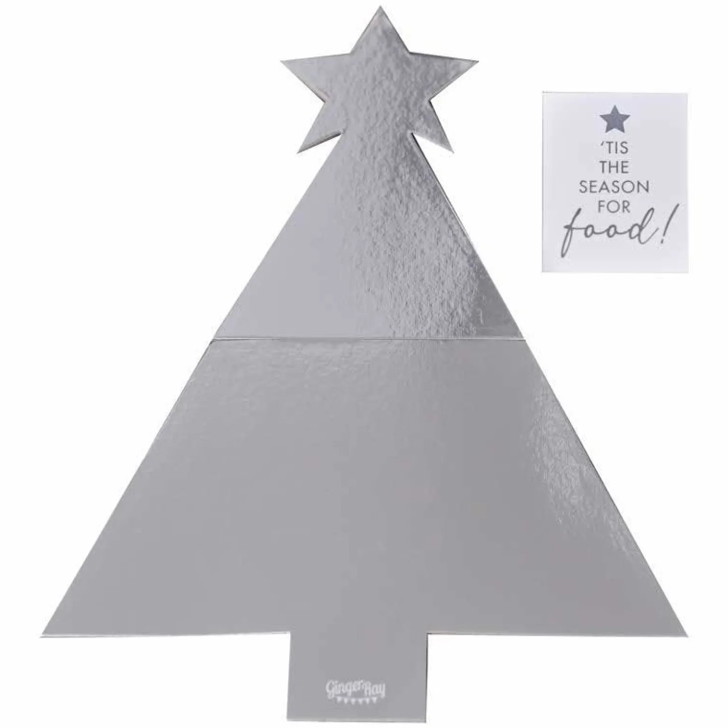 Silver Tree Shaped Grazing Board - 57Cm X 40Cm