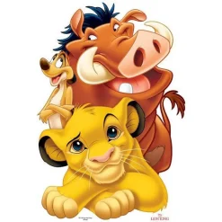 Simba, Timon & Pumbaa Disney Lion King Cardboard Cutout - 135Cm X 92Cm
