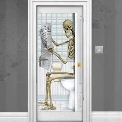 Skeleton Bathroom Door Decoration - 1.5M