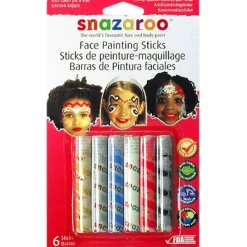 Snazaroo Girls Face Painting Sticks (6Pk)