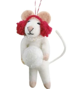 Snowball Mouse Tree Decoration