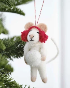 Snowball Mouse Tree Decoration