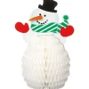 Snowman Mini Honeycomb Decorations - 15Cm (4Pk)