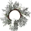 Snowy Foliage And White Berries Napkin Rings (4Pk)