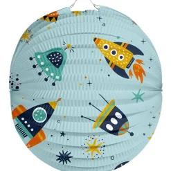Space Blue Paper Lantern Decoration - 22Cm