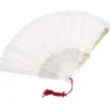 Spanish White Lace Fan - 31Cm